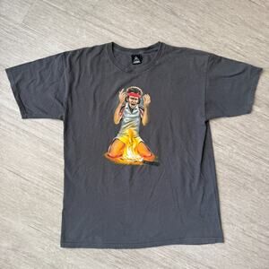 Upper Playground Shirt John Mcenroe Burning Tennis Racquet Funny Tee Men L Gray